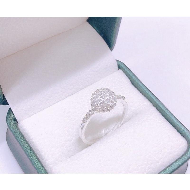 Nhẫn Bạc cầu đá 8ly, Điểm đá nhỏ li ti tạo điểm nhấn cho nhẫn long lanh nhẹ nhàng xinh xắn - Shop Bạc Nomi