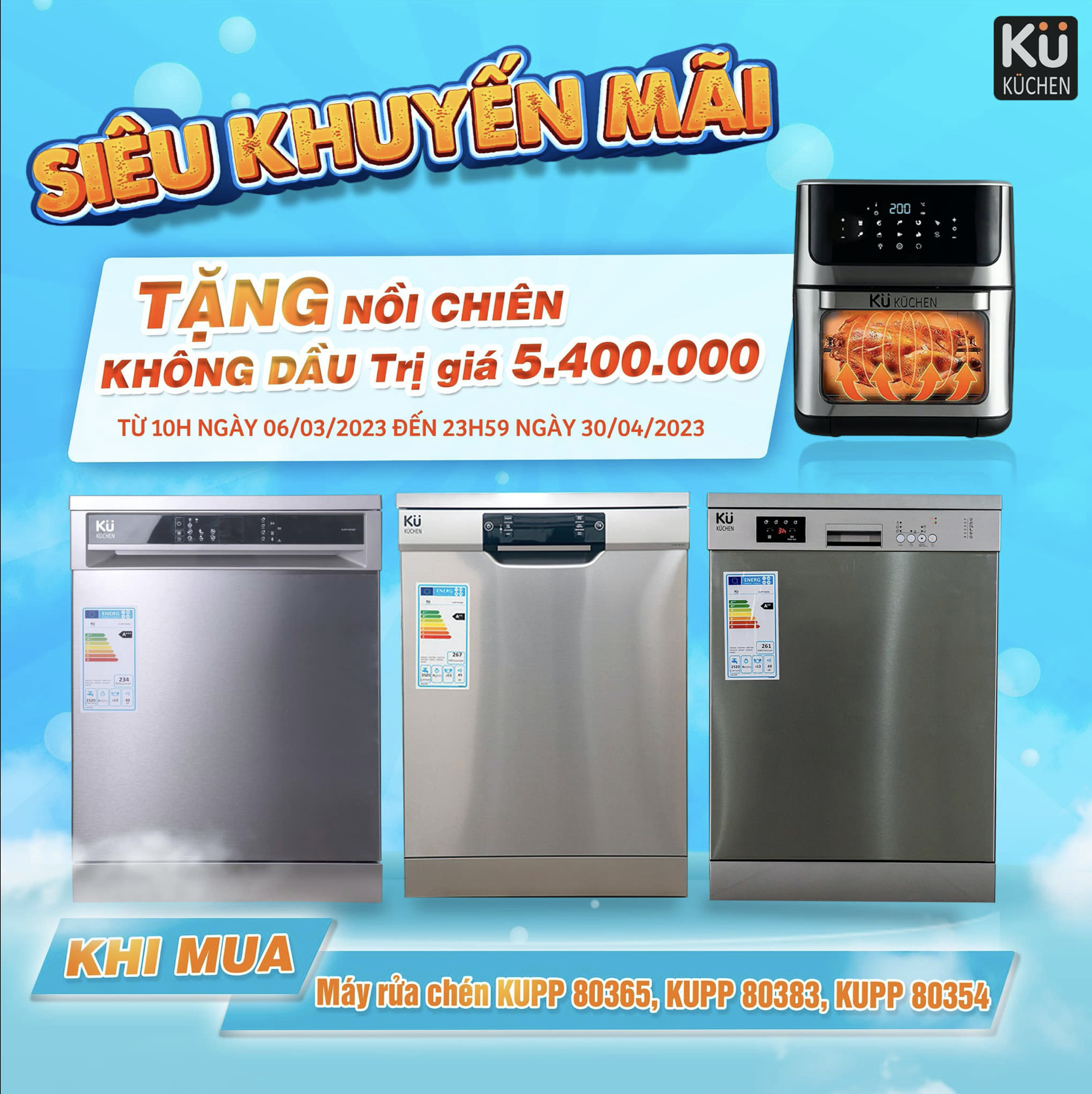 MÁY RỬA CHÉN KUCHEN KUPP 80365 - Hàng chính hãng