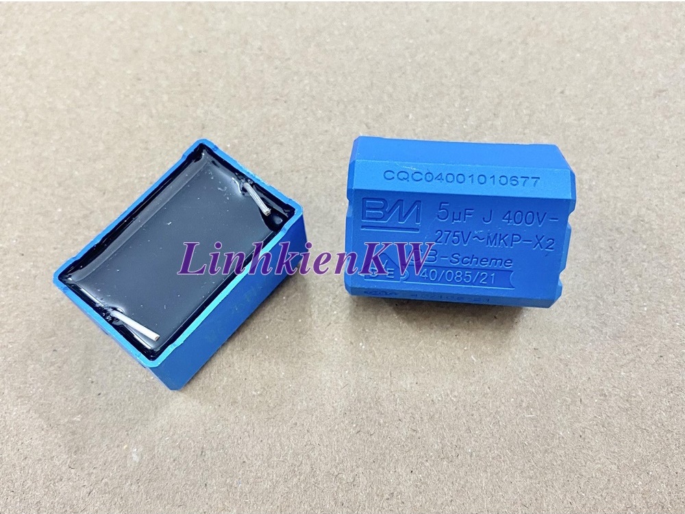 Tụ Bếp từ 5UF 400VDC 275VAC dáng nằm mới Chính gốc BM !