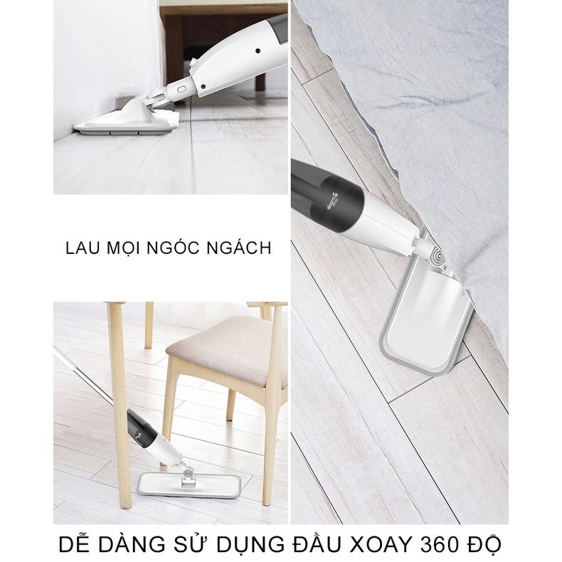 Cây lau nhà phun sương thông minh, đa năng  tiện lợi xoay 360 độ, bộ cây lau nhà thông minh, tháo lắp tiện lợi