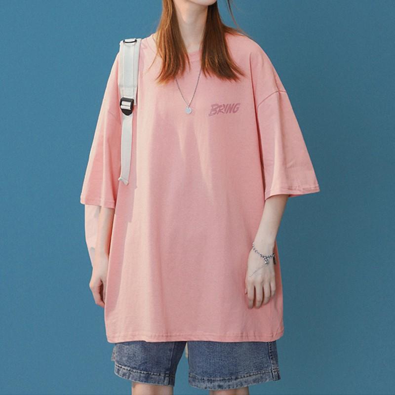 Áo thun unisex tay lỡ nam nữ phông form rộng teen cổ tròn oversize cotton giá rẻ basic đen trắng tee pull  BRING ON THE NIGHT