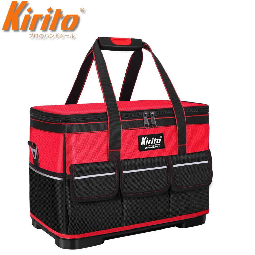 Túi Đựng Đồ Nghề KIRITO 20 inch – Vải 600D Dày 5 Lớp, Đế Nhựa Cứng, Chống Thấm, Nhiều Ngăn màu đỏ