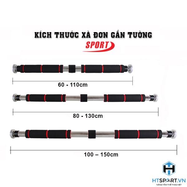 Xà Đơn, Thanh Xà Đơn Treo Tường Gắn Cửa Tập Gym, Tùy Chỉnh Độ Dài 60 - 150cm