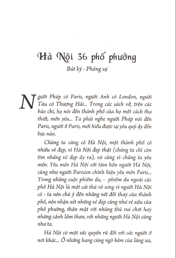 Tinh Hoa Văn Học Việt Nam - Hà Nội 36 Phố Phường