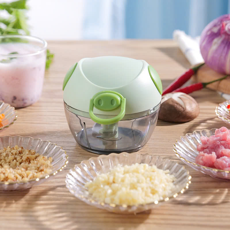 Dụng cụ Xay Tỏi - Rau Củ Kéo Tay Hình Con Heo Tiện Lợi