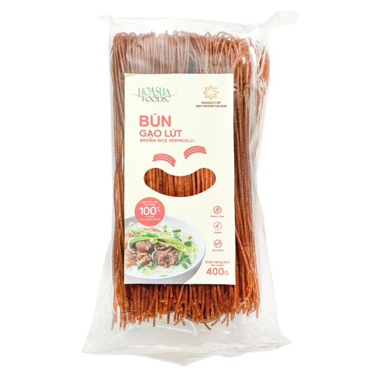 Bún gạo lứt Hoa Sữa  Foods túi 400g - ăn kiêng, giảm cân, ăn thực dưỡng, eatclean, healthy