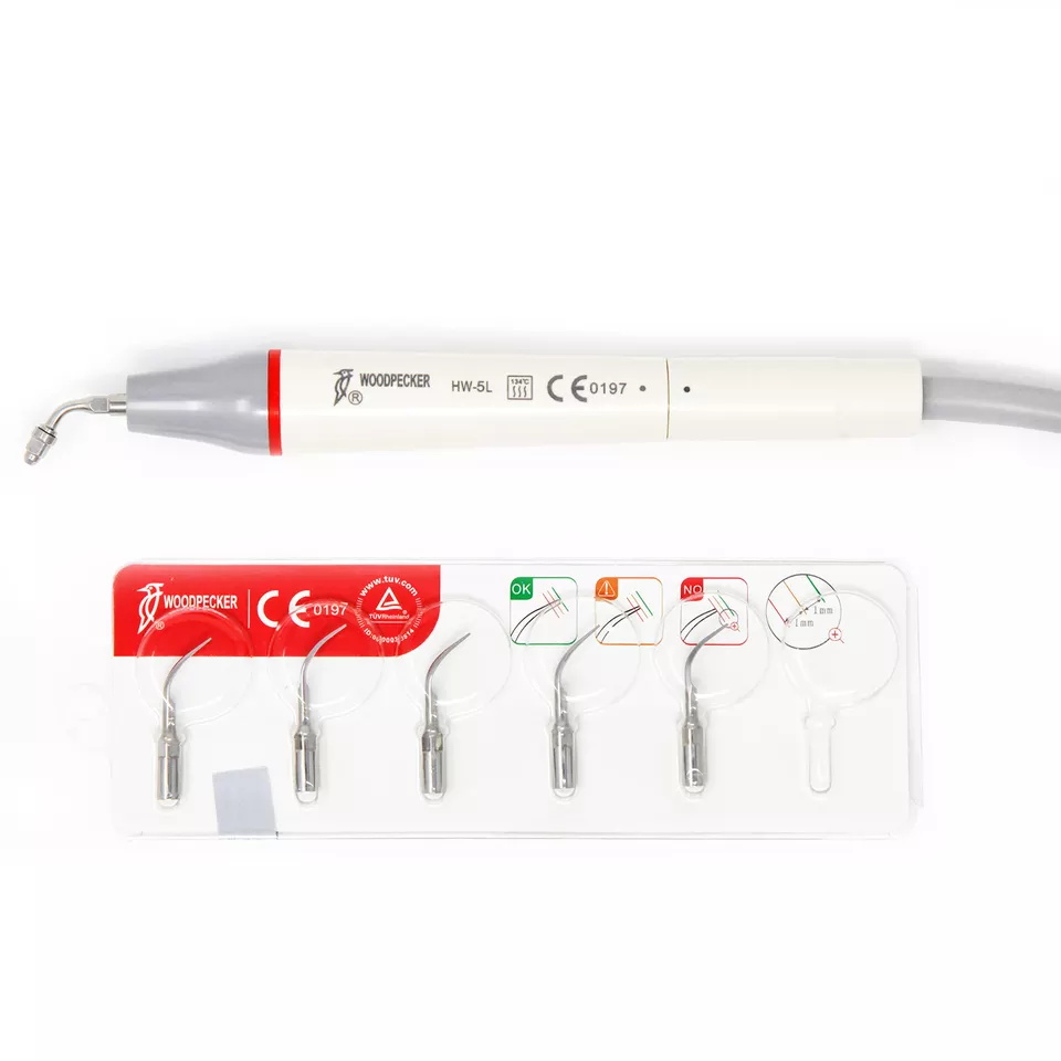 Woodpecker UDS P LED Scaler siêu âm ngăn ngừa bệnh nha khoa sợi quang học Di động Làm trắng răng Làm sạch Thiết bị nha khoa