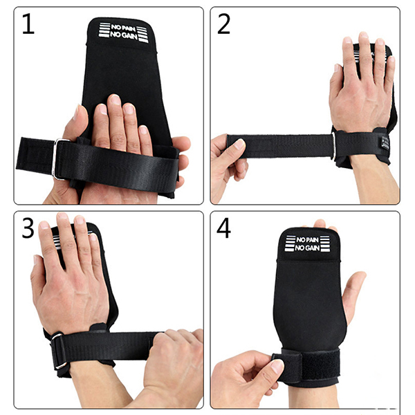 Găng Tay Tập GYM Lifting Grips Aolikes Pro Hở Mu Bàn Tay
