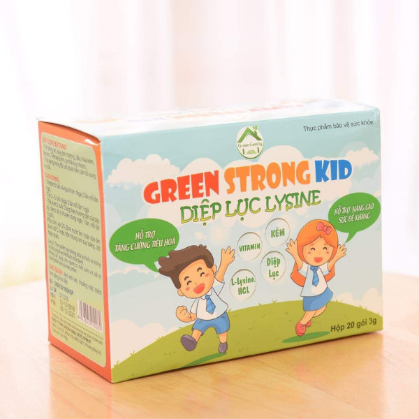 Diệp Lục Lysine Green Strong Kid - Bổ Sung Chất Xơ Từ Rau Xanh Giúp Bé Ăn Ngon, Hết Táo Bón