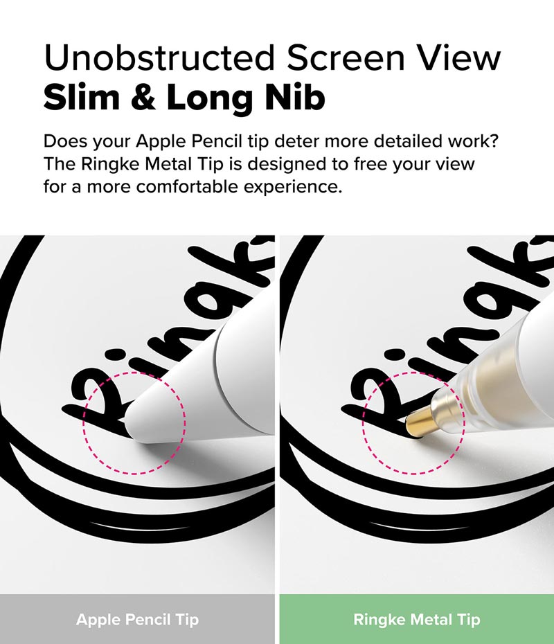 [Combo 3] Đầu bút thay thế Ringke Metal / HB / 2B Tip dành cho Apple Pencil - Hàng Chính Hãng