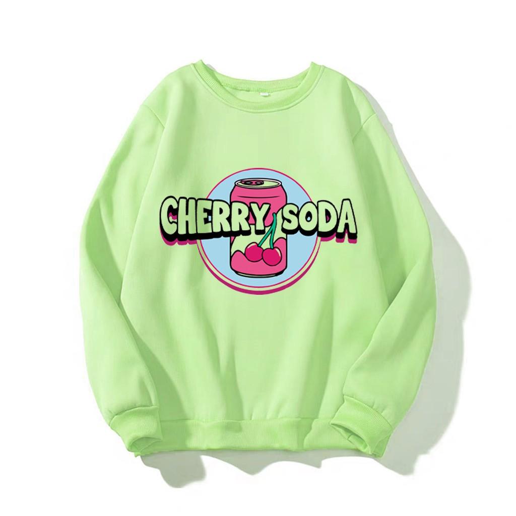 Áo sweater Unisex in Chery Soda