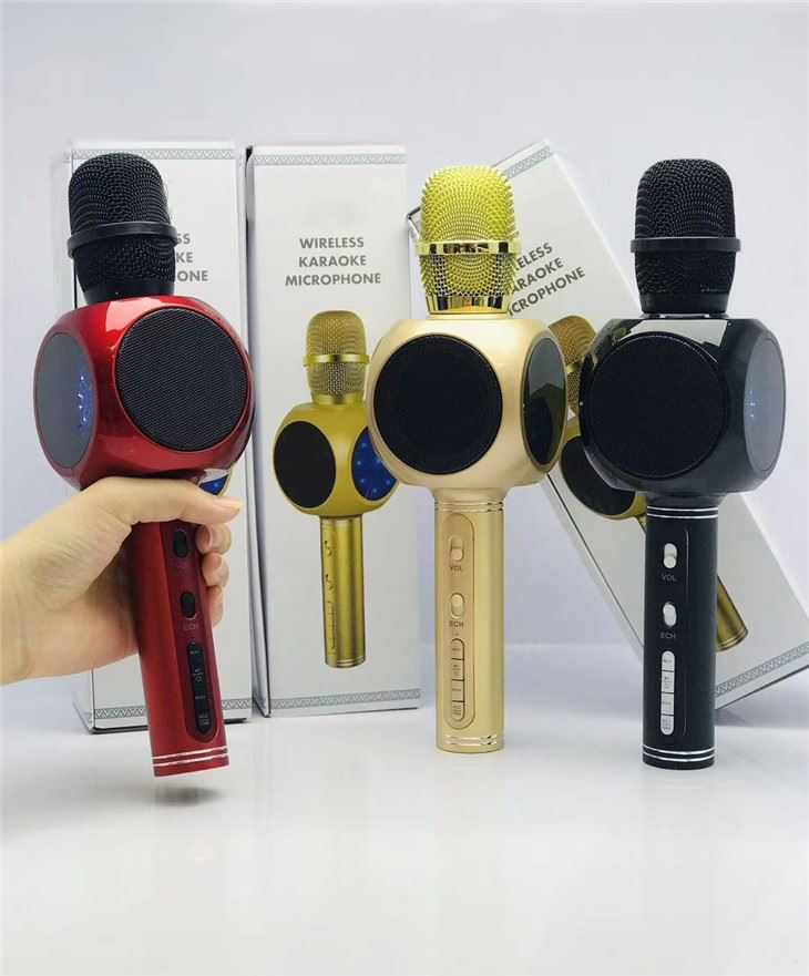 Micro Karaoke Kèm Loa Bluetooth Y.S - 6O Có Led Hát Hay