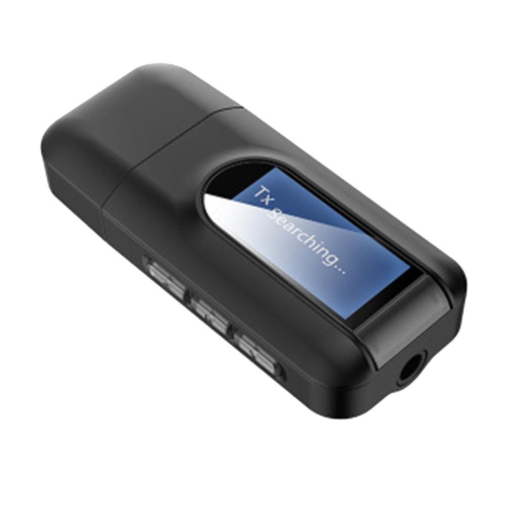 2x USB 5.0 Audio Transmitter LCD Display Dongle for PC TV Car