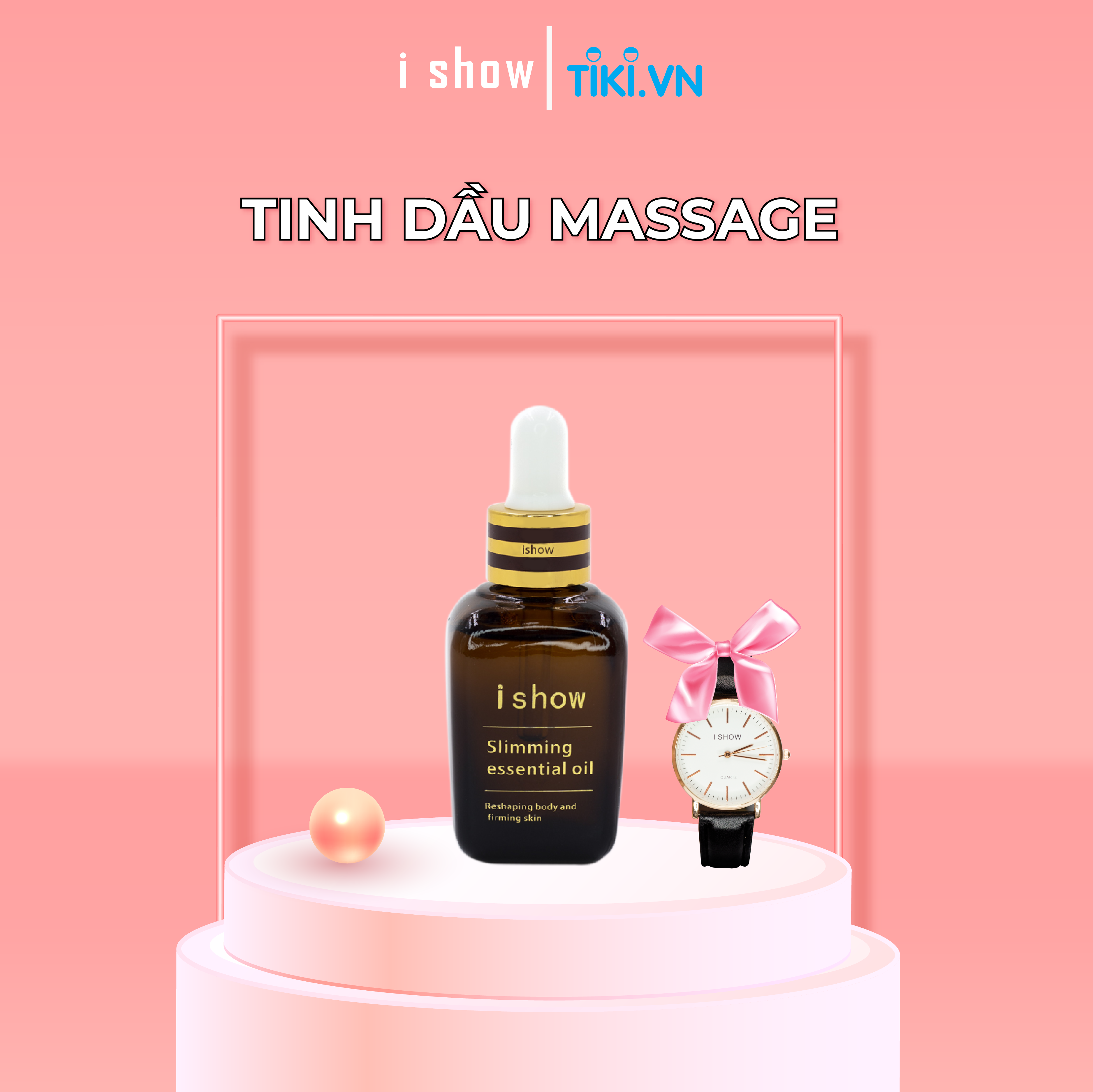 ISHOW Tinh dầu tan mỡ dùng massage đào thải mỡ Slimming essential ( 30ml ) Đánh bay mỡ thừa hỗ trợ giảm cân an toàn