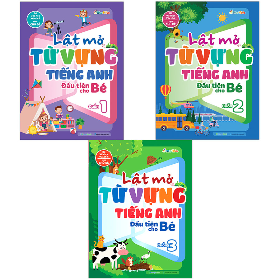 Combo Lật mở từ vựng Tiếng Anh đầu tiên cho bé (3 Cuốn)