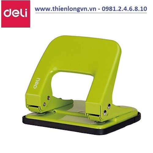 Máy đục lỗ Deli - E0137 màu xanh lá - 20 tờ