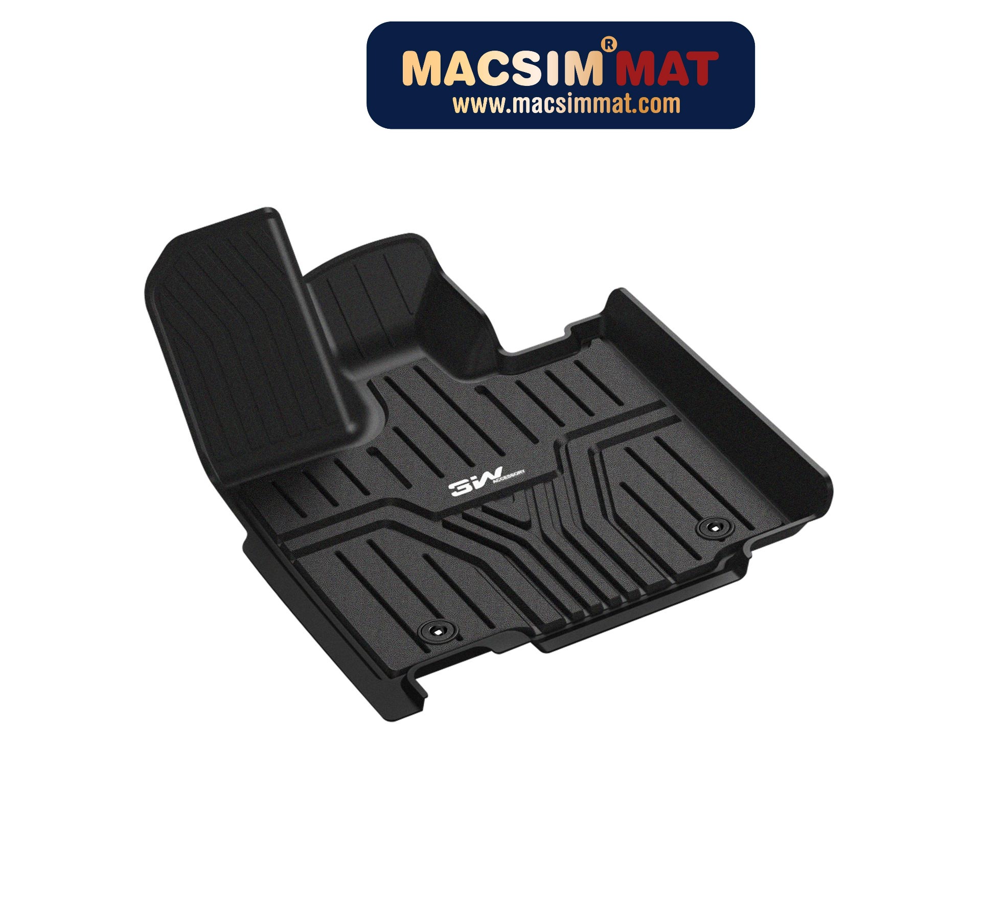 Thảm lót sàn xe ô tô HONDA CRV 2023 Nhãn hiệu Macsim 3W chất liệu nhựa TPE đúc khuôn cao cấp - màu đen