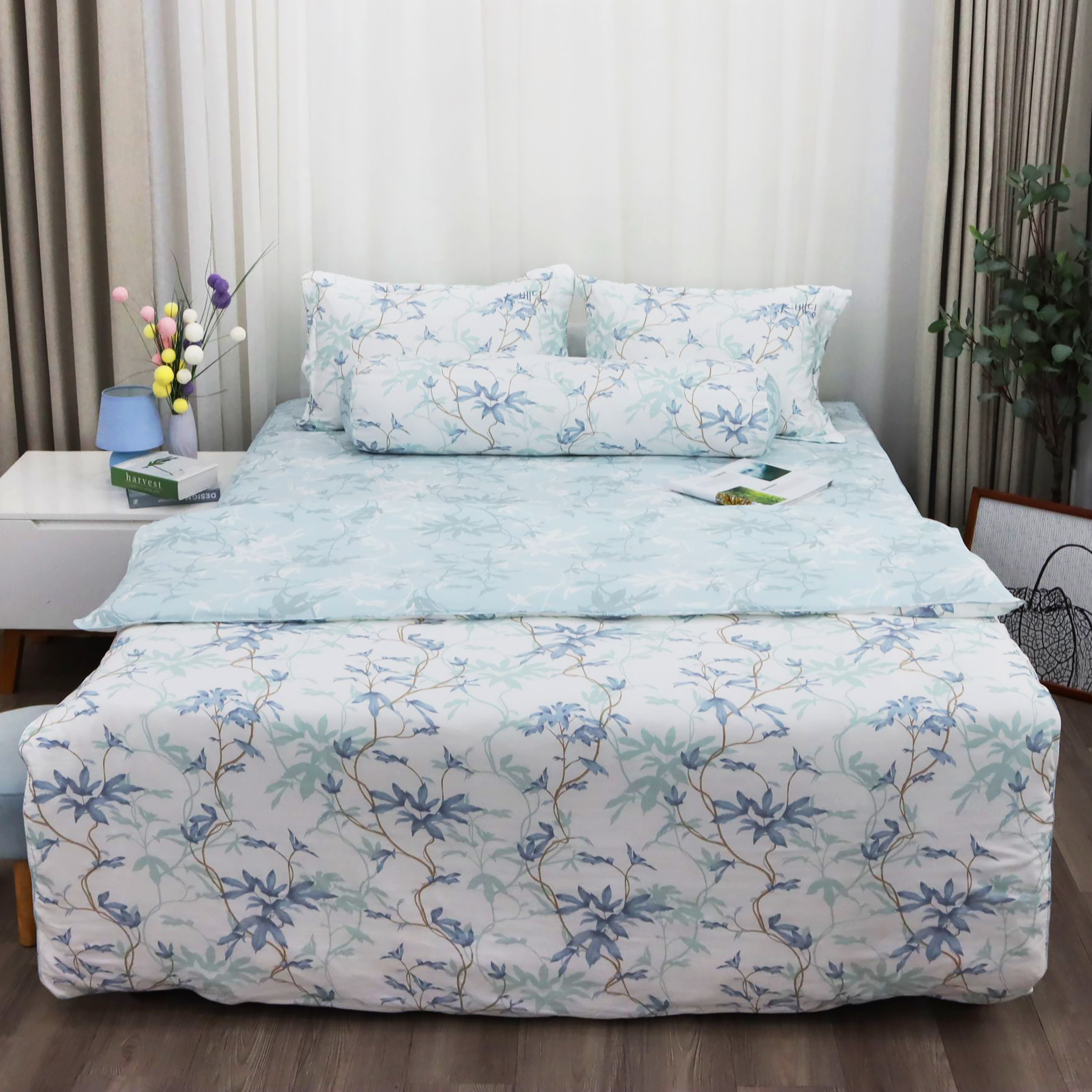 Bộ ga giường K-Bedding KMTP305 chất liệu Microtencel mềm mại, thoáng mát (KHÔNG BAO GỒM CHĂN)