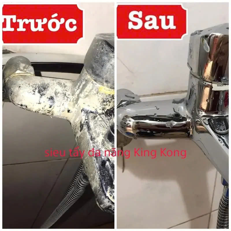 Cặp 2 Chai Tẩy Đa Năng KingKong, Tẩy Ố Mốc Ố Vàng, Làm Sạch Dầu Mỡ, Xoong Nồi, Đồ Nhựa, Toilet Hiệu Quả