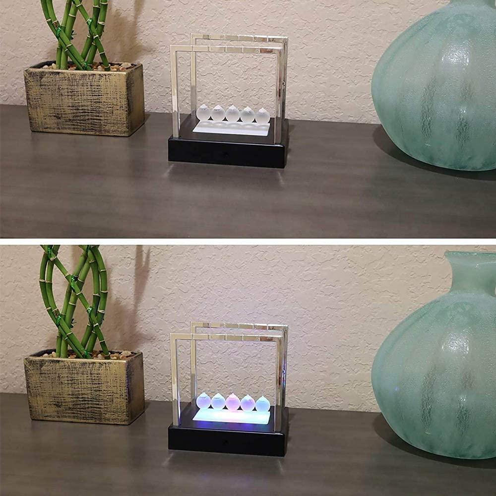 Bóng cân bằng nôi Newton cổ điển Đèn LED Con lắc nhẹ Bóng cân bằng kim loại