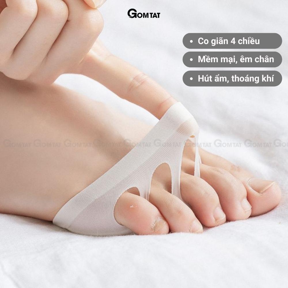 Tất vớ đi giày cao gót mũi chân GOMTAT loại xỏ ngón, miếng lót giày cao gót sợi cotton cao cấp - PO-MUICHAN-3010-1DOI