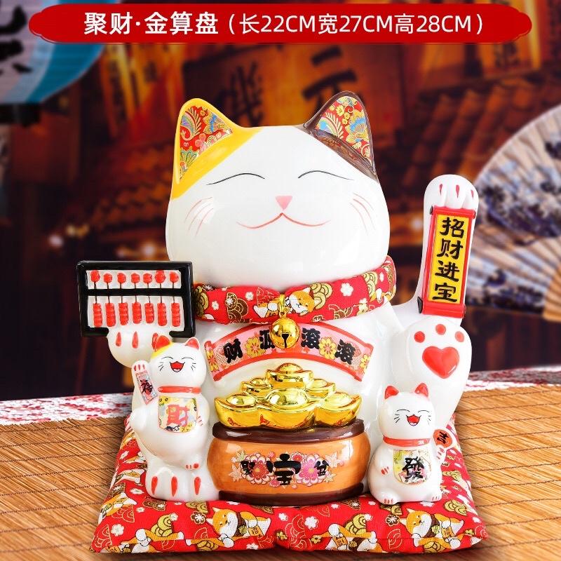 Mèo thần tài, mèo may mắn maneki Neko vẫy tay đủ size