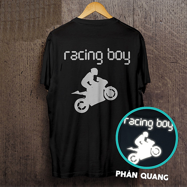 Áo Thun Phản quang Racing boy bạc, Áo Thun Cotton 75%, Áo From Rộng, Áo Thun Unisex, thời trang đường phố