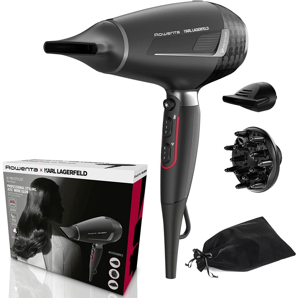 Máy Sấy Tóc Rowenta CV888LF0, công Suất 2200W, 3 Mức Nhiệt, 2 Mức Gió, Tạo Kiểu Hiệu Quả, Nhập Đức, BH 12 Tháng