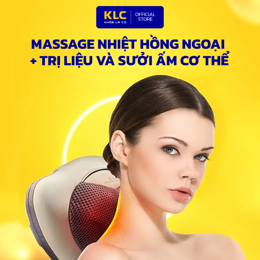 Gối Massage Cổ Vai Gáy KLC-001 giúp thư giãn, giải toả cơn đau nhức giảm stress hiệu quả.