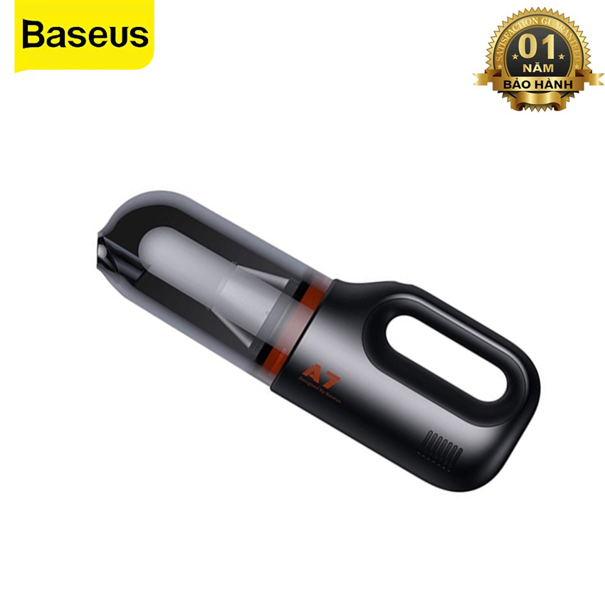Máy Hút Bụi Cầm Tay Không Dây Trên Ô TÔ Baseus A7 Car Vacuum Lực Hút Mạnh 6000Pa Dung Tích 500ml Sạc 3.5h Dùng 20 Phút - Hàng Chính Hãng