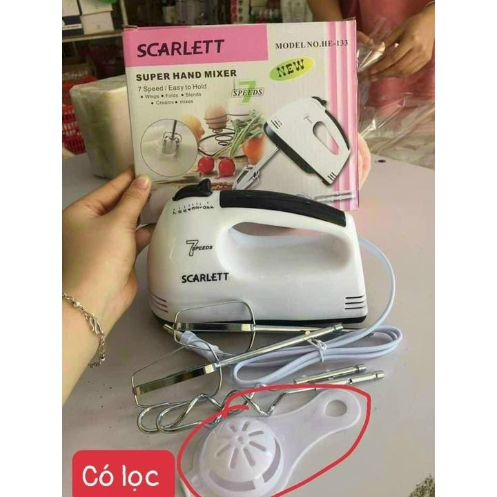 Máy Đánh Trứng Cầm Tay Máy Đánh Trứng Mini Cầm Tay Scarlett 7 Tốc Độ tặng kèm Lọc - Hoạt Động Êm Ái. Bảo hành 12 tháng