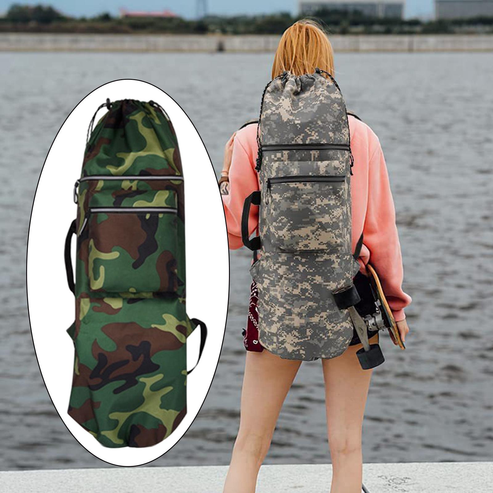 Portable Skateboard Longboard Carry Bag, 2 Shoulder Bag Handy Backpack