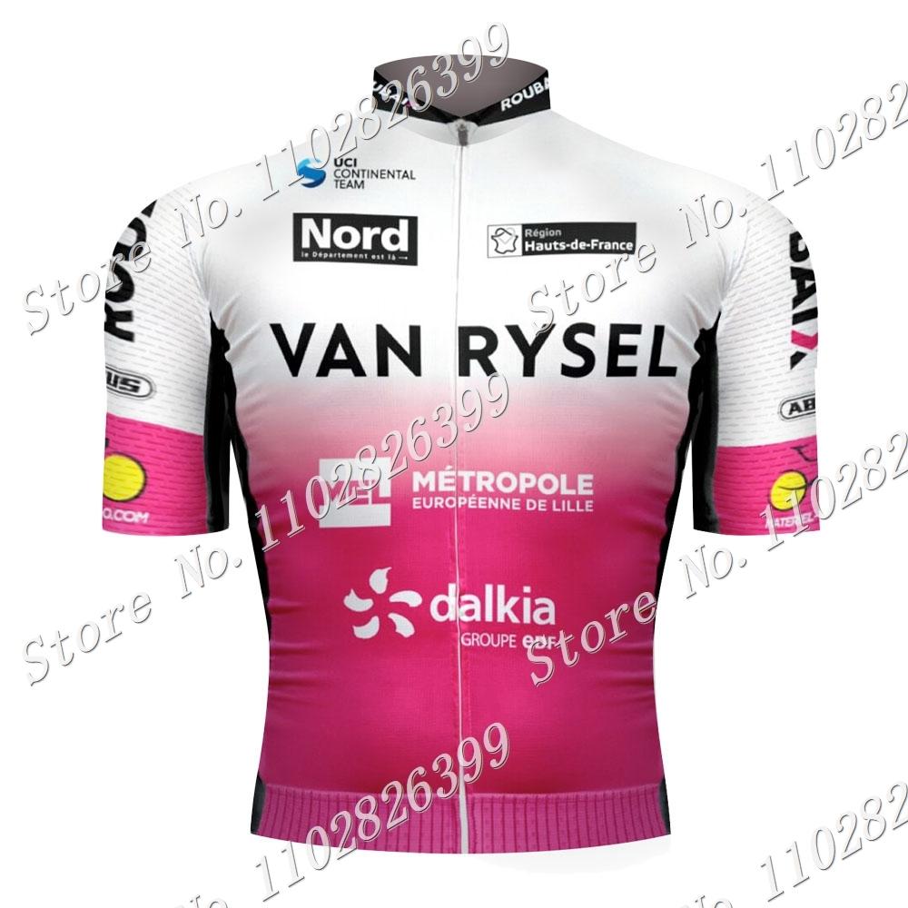 2023 Van Rysel - Roubaix Cycling Jersey Set France Quần áo ngắn tay áo sơ mi xe đạp MTB Quần short mặc Maillot Ropa Color: 1 Size: XS