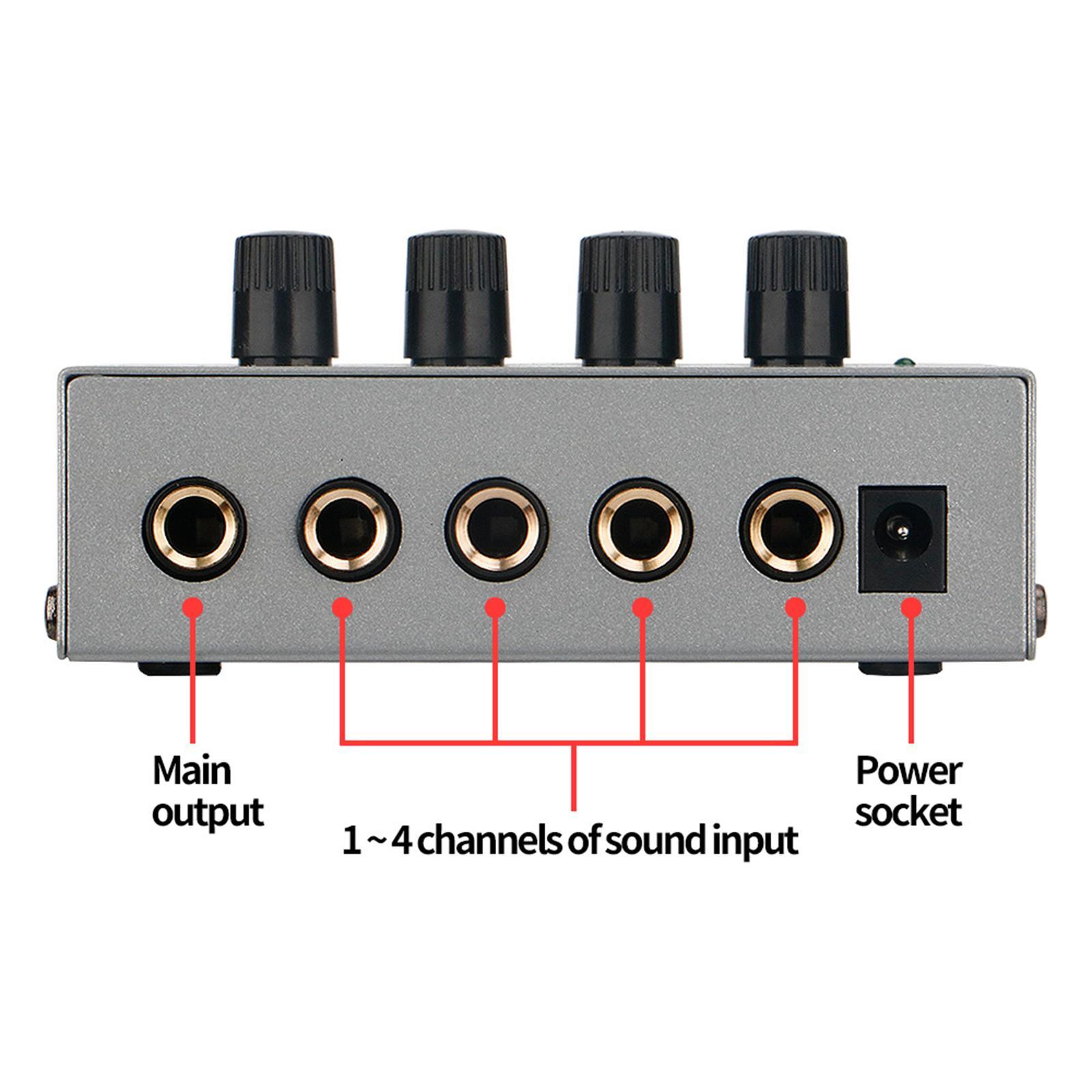 Headphone amp Mixer Low Noise Portable for Sound Reinforcement Music