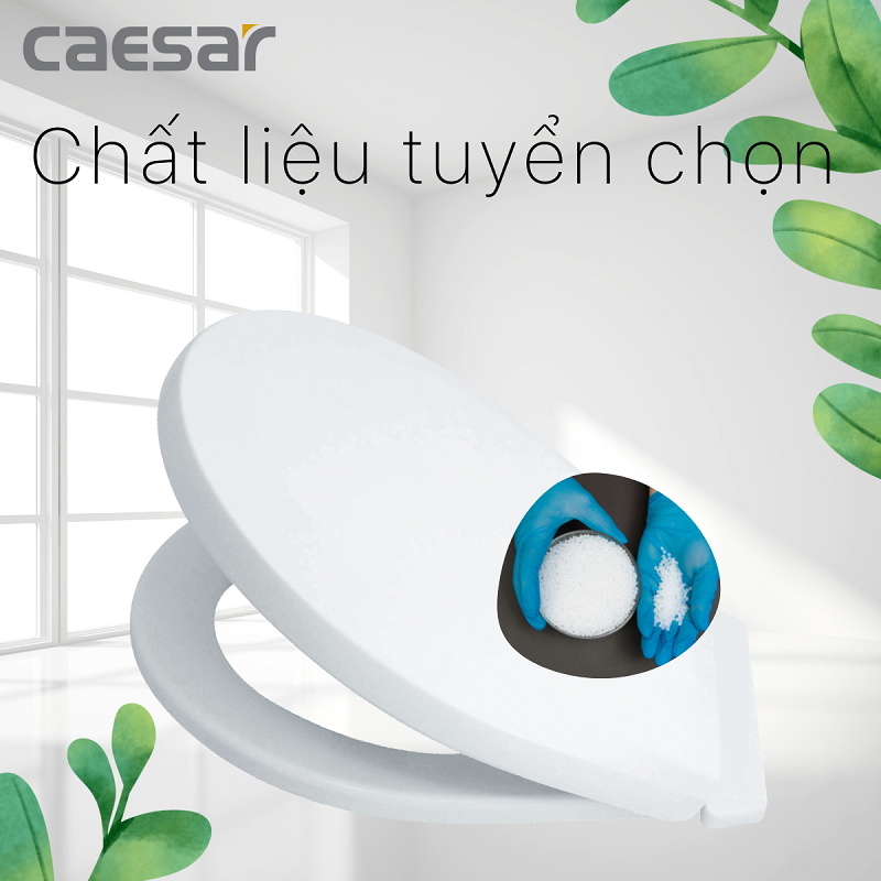 Nắp nhựa  đóng rơi tự do dùng bàn cầu trẻ em Caesar - M282 - Hàng chính hãng