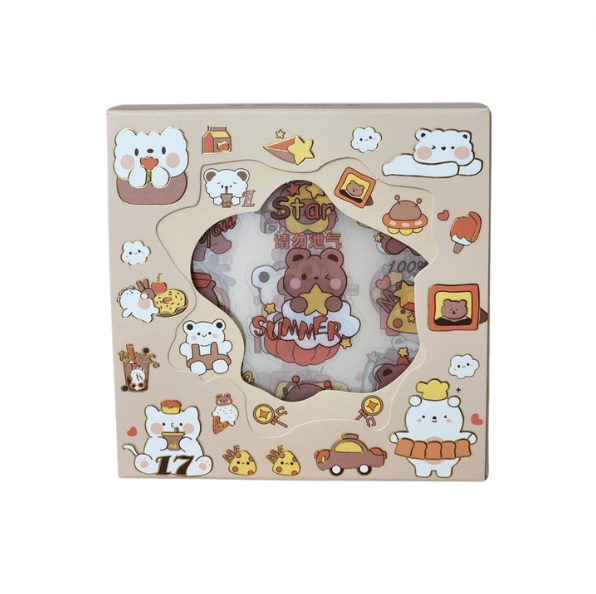 Sticker 8 Tấm Hộp Kim Tuyến Siêu Dễ Thương