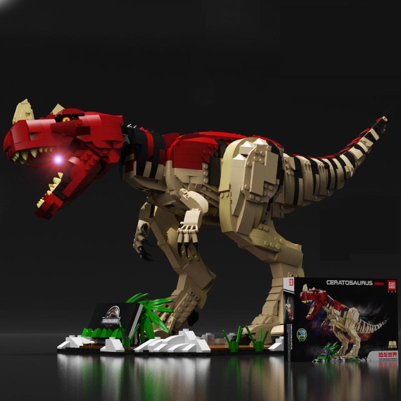 Đồ chơi Lắp ráp Khủng long ăn thịt chân thú Ceratosaurus, Gaomisi 2012 Xếp hình thông minh, Nhựa ABS an toàn