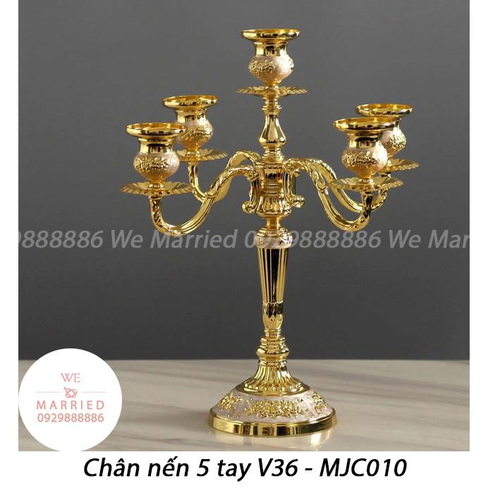 Chân Nến 5 Tay 36cm Cổ Điển