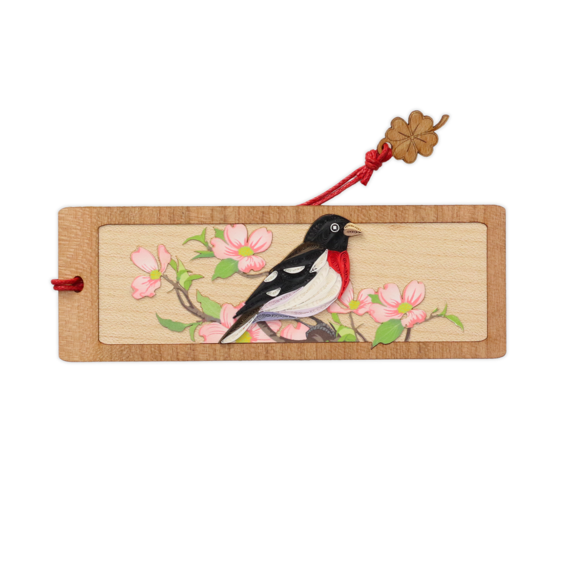 Bookmark Nghệ Thuật Giấy Xoắn - Chim Hồng Y - Spring Rose Song - Animals - Việt Net
