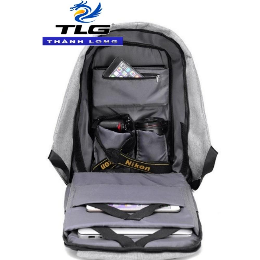 Balo chống trộm, chống nước kèm cổng sạc USB Đồ Da Thành Long TLG 200 1 tặng túi đựng bút chì,bút mực VPP K 335