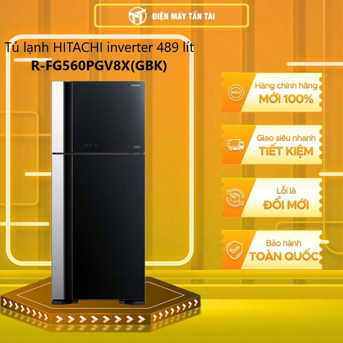 TỦ LẠNH HITACHI INVERTER R-FG560PGV8X (GBK) 450 LÍT- Hàng Chính Hãng