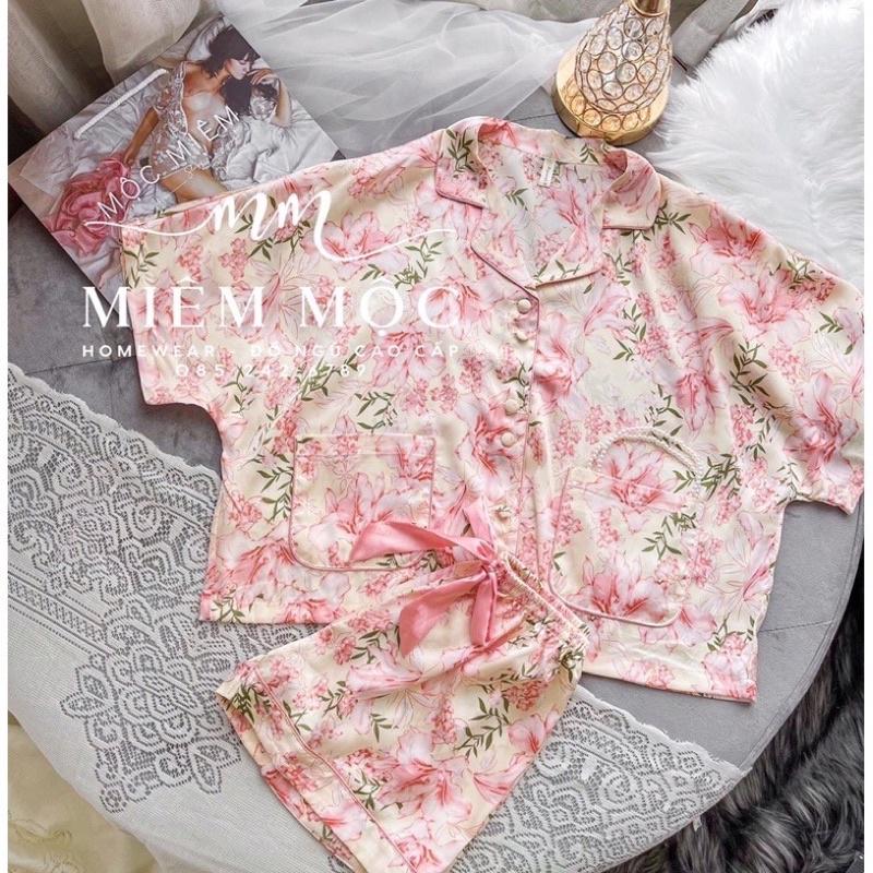 Bộ Lụa Mặc Nhà ️Đồ Ngủ Pijama Lụa Cao Cấp Siêu Mát Mềm Mịn - ELSA