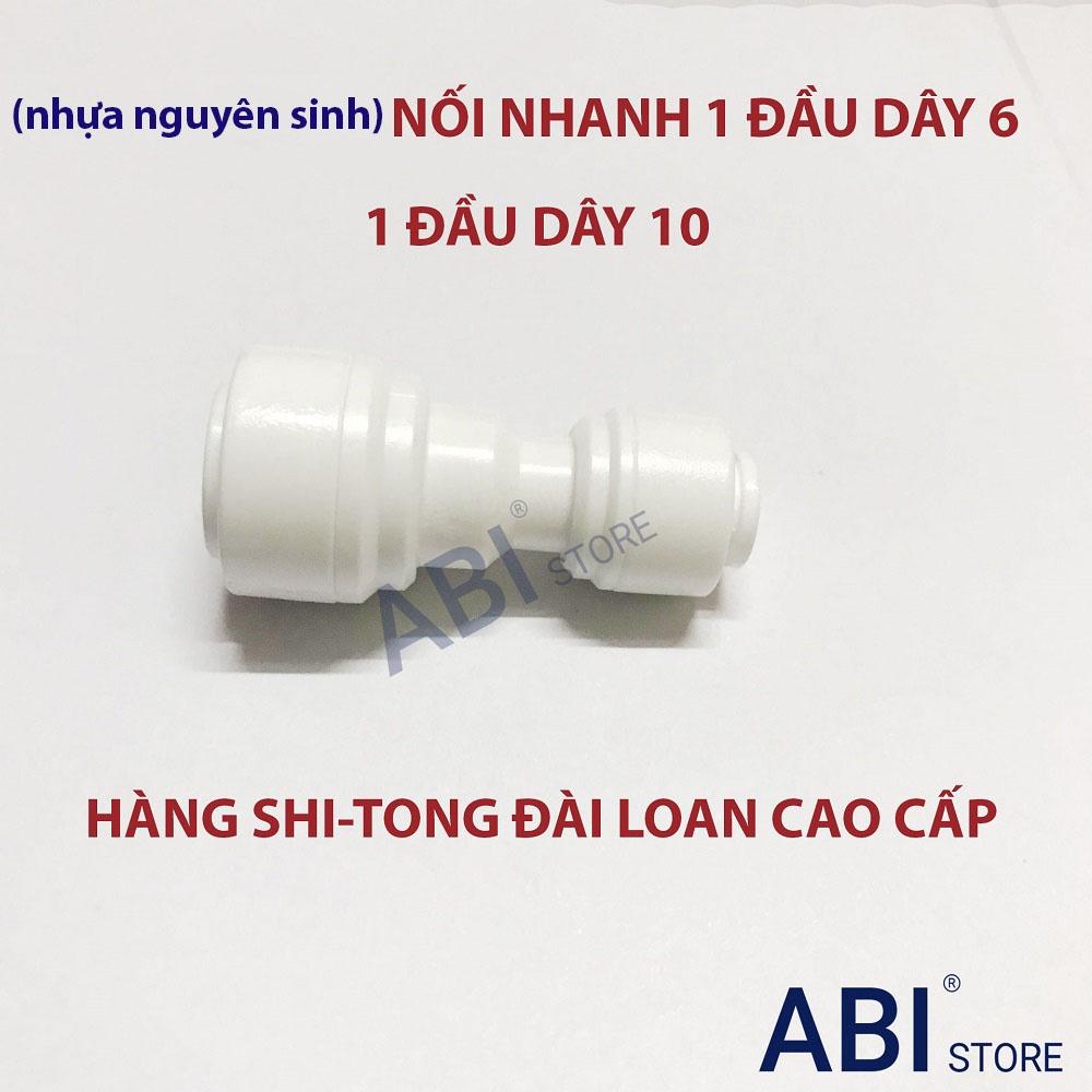 Nối nhanh 1 đầu dây 6 và 1 đầu dây 10 máy lọc nước RO SHITONG TAIWAN cao cấp không rò nước