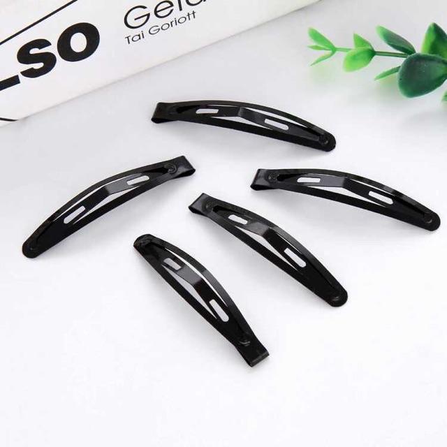 Vỉ 12 chiếc kẹp tóc mái trơn, dạng bật tách