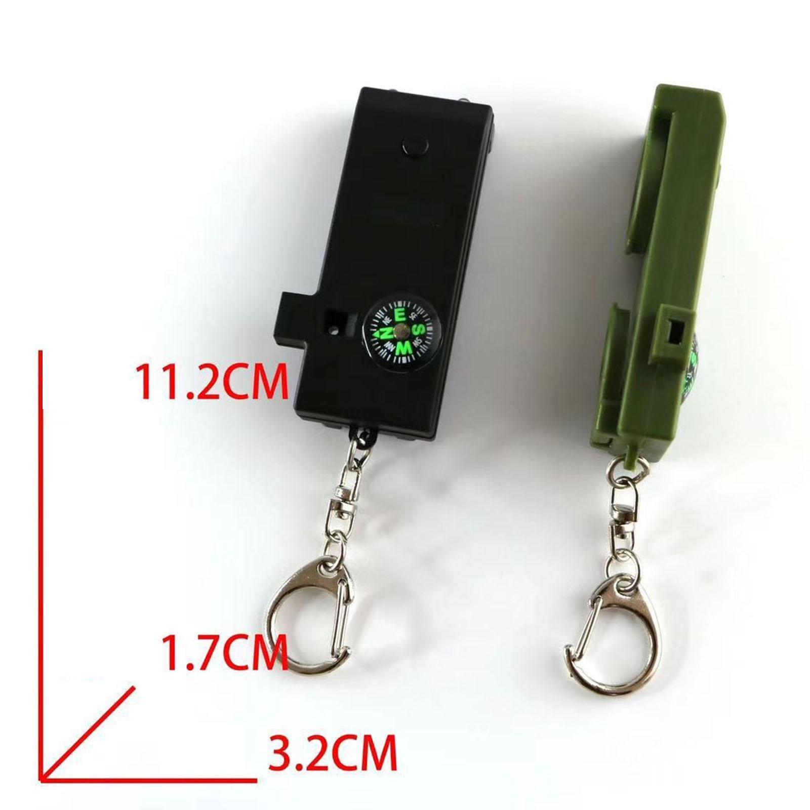 Safety Outdoor Multifunctional Whistle LED Lamps for Emergency Backpacking