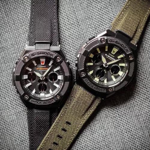 Đồng Hồ Nam Dây Vải Casio G-Shock GST-S130BC-1A3 Vỏ Thép Chính Hãng | GST-S130BC-1A3DR Pin Năng Lượng Mặt Trời