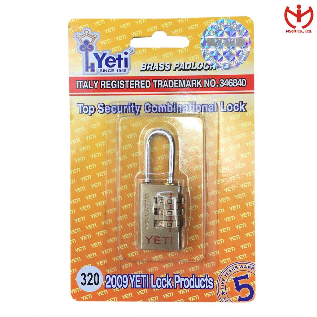 Ổ khóa số YETI thân đồng thau nhiều kích thước - MSOFT