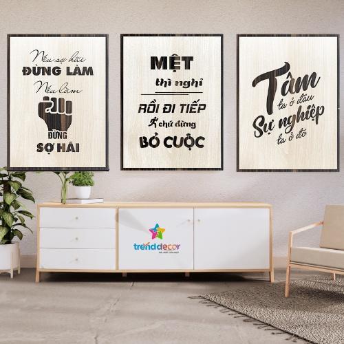 Tranh Gỗ Treo Tường Slogan Động Lực Truyền Cảm Hứng Nếu Sợ Hãi Đừng Làm Nếu Làm Đừng Sợ Hãi Trang Trí Phòng Khách Phòng