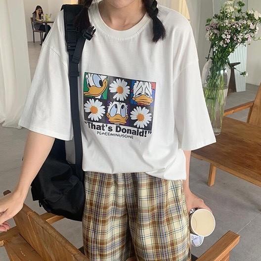 Áo thun tay lỡ form rộng unisex Be Yourself - Vịt Donald