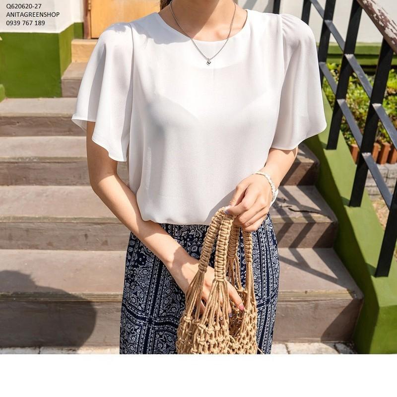 Q620620 ÁO VOAN NỮ TAY LOE